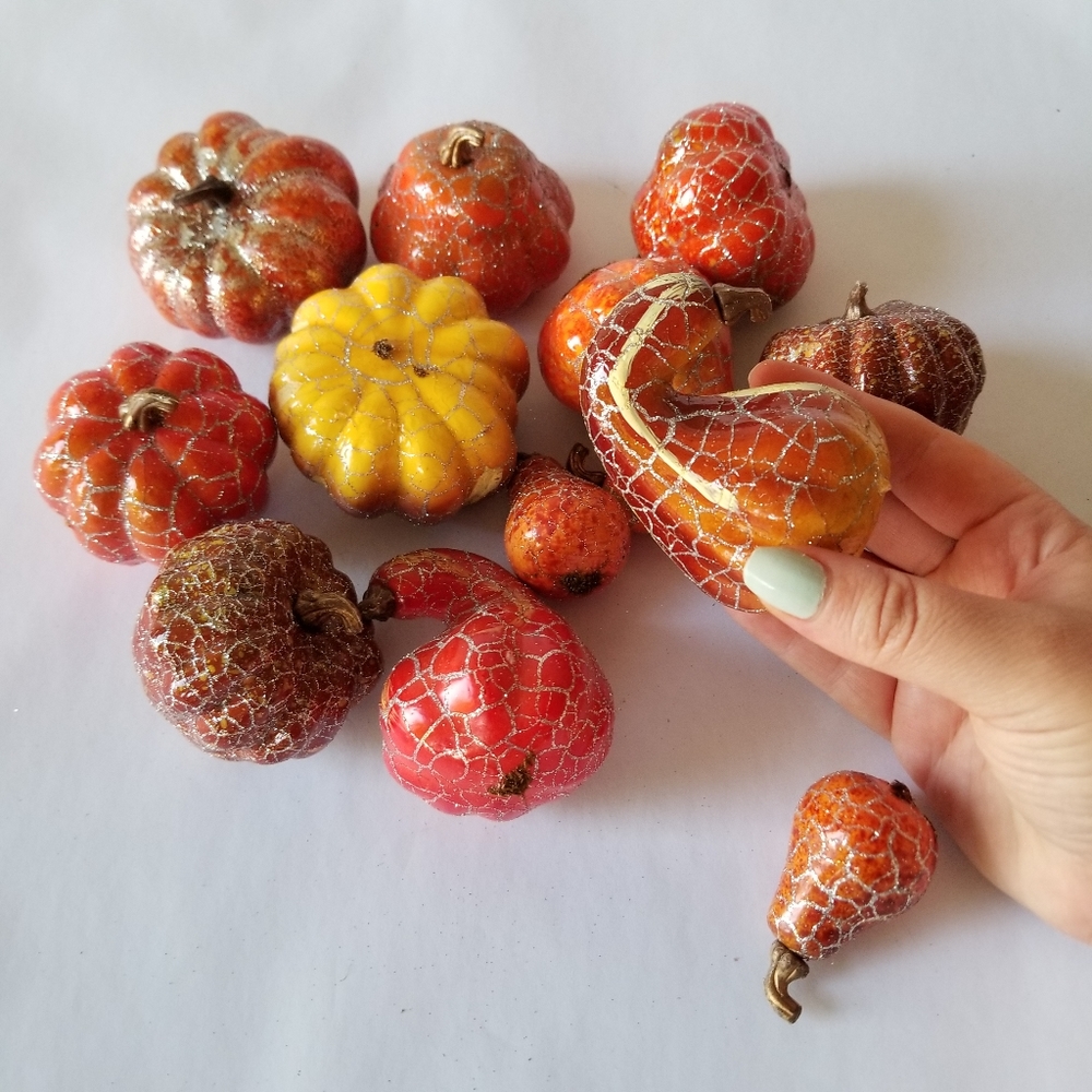 Mini Glitter Pumpkins